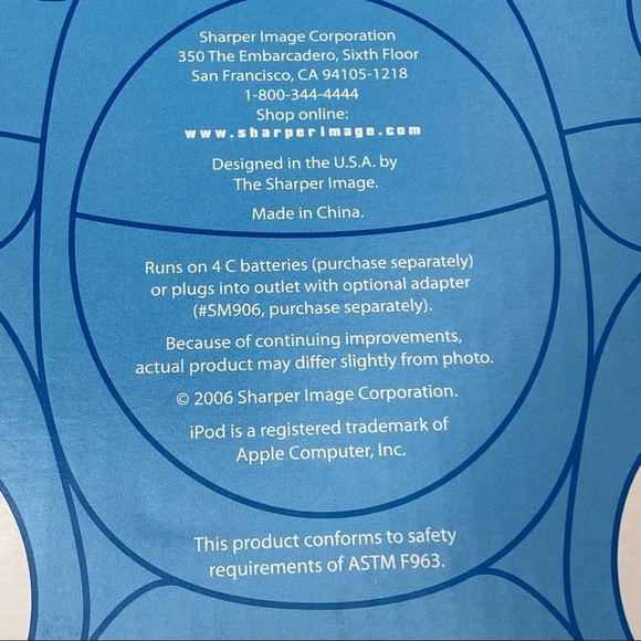 Sharper Image iPulse Brown Bear Speaker System with Light Show - Picture 8 of 8